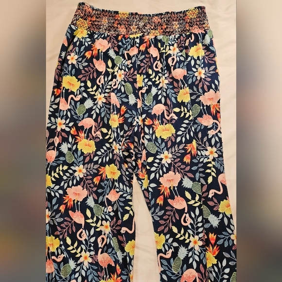 Secret Treasures Womens Blue Floral And Flamingo Pajama Pants Size Medium - Picture 12 of 12